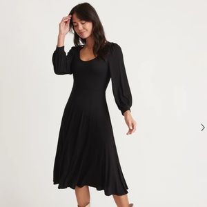NWT MARINE LAYER LEXI LONG SLEEVE MIDI FIT AND FLARE MEDIUM